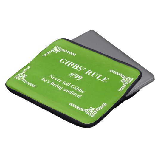 Gibbs' Regel 99 Laptopschutzhülle (Vorne Oben)