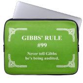 Gibbs' Regel 99 Laptopschutzhülle (Vorderseite)