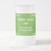 Gibbs' Regel 99 Mattglas Bierglas (Mittel)