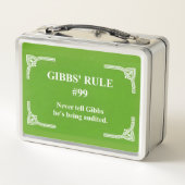 Gibbs' Regel 99 Metall Brotdose (Rückseite)