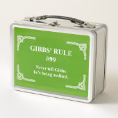 Gibbs' Regel 99 Metall Brotdose (Vorderseite)