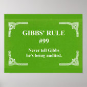Gibbs' Regel #99 Poster (Vorne)