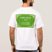 Gibbs' Regel 99 T-Shirt (Rückseite)