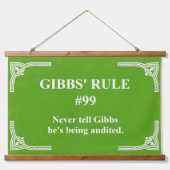 Gibbs' Regel 99 Wandteppich Mit Holzrahmen (Vorne)