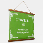 Gibbs' Regel 99 Wandteppich Mit Holzrahmen (Gewinkelt)
