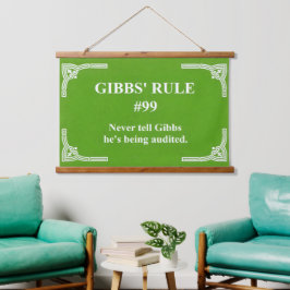 Gibbs' Regel 99 Wandteppich Mit Holzrahmen