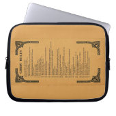 Gibbs' Regeln Laptopschutzhülle (Vorderseite)