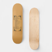 Gibbs' Regeln Skateboard (Vorderseite)