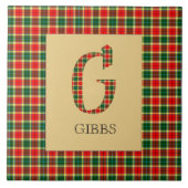 Gibbs Tartan Monogram G Fliese (Vorderseite)