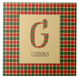 Gibbs Tartan Monogram G Fliese