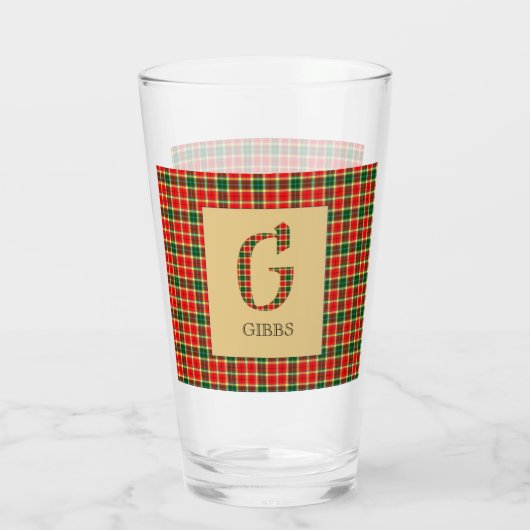 Gibbs Tartan Monogram G Glas (Rückseite)