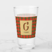 Gibbs Tartan Monogram G Glas (Vorderseite)