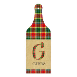 Gibbs Tartan Monogram G Schneidebrett