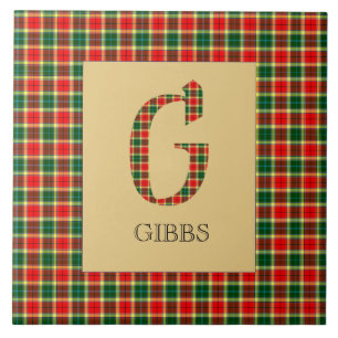 Gibbs Tartan Monogramm G Fliese