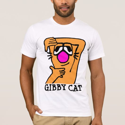 GIBBY CAT lustige T - Shirt, 80er STRIKE eine POSE T-Shirt (Vorderseite)