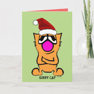 Gibby Cat, MEOWY CHRISTMAS lustige Grußkarten Feiertagskarte