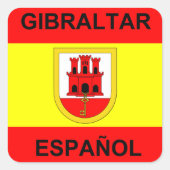 Gibraltar 20 Spanisch Quadratischer Aufkleber (Vorderseite)