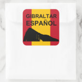 Gibraltar 6 Spanisch Quadratischer Aufkleber (Tasche)