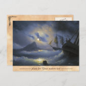 Gibraltar am Abend Ivan Aivasovsky Seesmeere Postkarte (Vorne/Hinten)