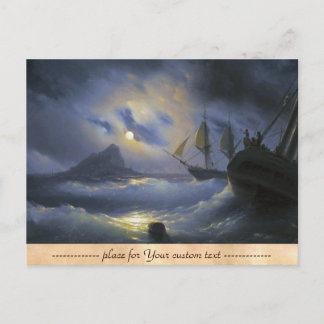 Gibraltar am Abend Ivan Aivasovsky Seesmeere Postkarte
