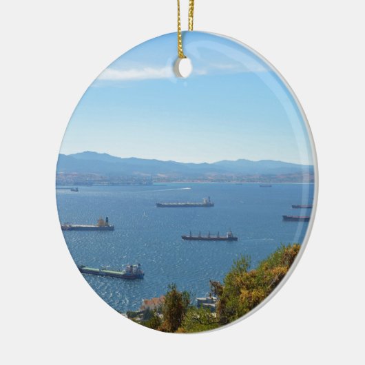 Gibraltar-Anchorage von oben Keramik Ornament (Links)