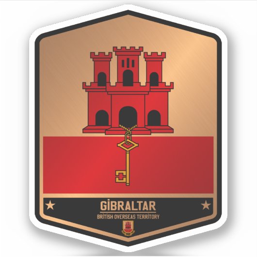 Gibraltar Aufkleber (Vorderseite)