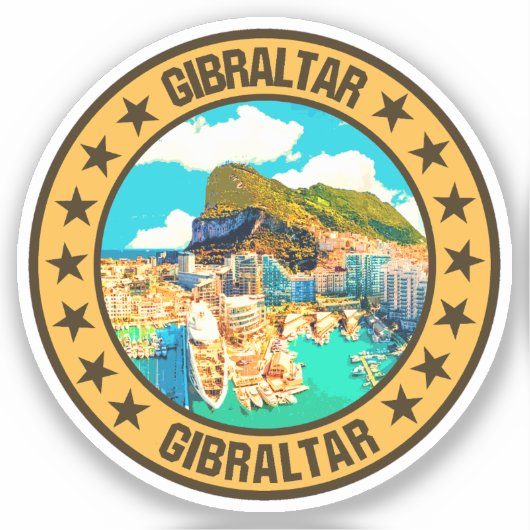 Gibraltar Aufkleber (Vorderseite)