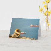 Gibraltar Barbary ape Karte (Gelbe Blume)