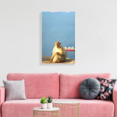Gibraltar Barbary ape Leinwanddruck (Insitu (Wohnzimmer))