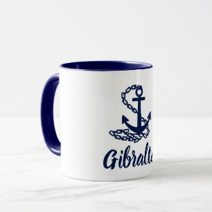 Gibraltar - Blau-Weiße Tasse im maritimen Stil
