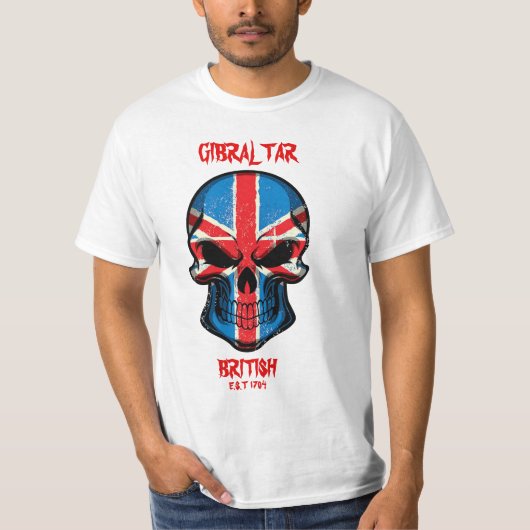 Gibraltar britischer est Scull-T - Shirt 1704 (Vorderseite)