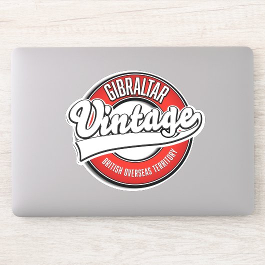 Gibraltar British Overseas Territory Logo Aufkleber (Computer)