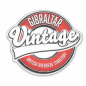 Gibraltar British Overseas Territory Logo Aufkleber (Vorderseite)