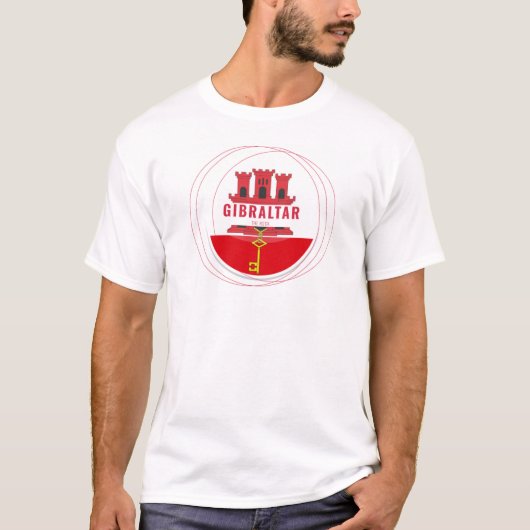 Gibraltar die Felsenflagge Tshirt (Vorderseite)