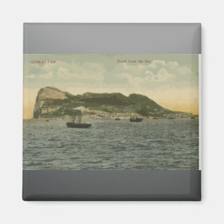 Gibraltar Felsen aus der Bucht, Vintag Magnet