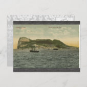 Gibraltar Felsen aus der Bucht, Vintag Postkarte (Vorne/Hinten)