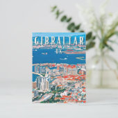 Gibraltar, Felsen- und Klippenstadt Postkarte (Stehend Vorderseite)