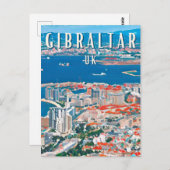 Gibraltar, Felsen- und Klippenstadt Postkarte (Vorne/Hinten)
