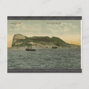 Gibraltar Felsen Von der Bucht, Vintage Postkarte