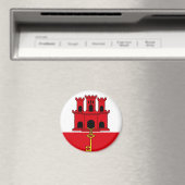 Gibraltar Flag g.A. Magnet (In Situ (Geschirrspüler))