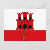 Gibraltar Flag g.A. Postkarte (Vorderseite)