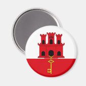 Gibraltar Flag Magnet (Vorderseite/Rückseite)
