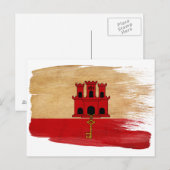 Gibraltar Flag Postkarten (Vorne/Hinten)