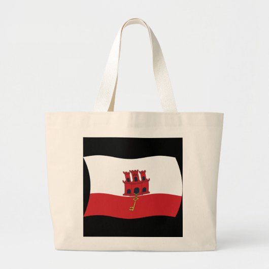 Gibraltar Flag Toag Jumbo Stoffbeutel (Vorne)