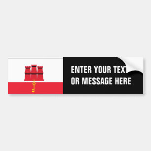Gibraltar-Flagge Autoaufkleber