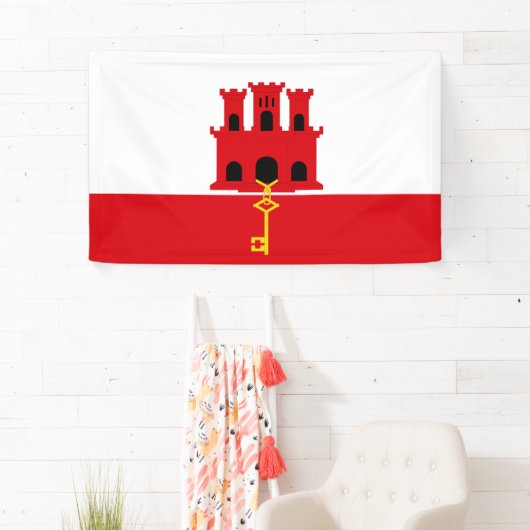 Gibraltar-Flagge Banner (Insitu)