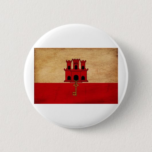 Gibraltar-Flagge Button (Vorderseite)