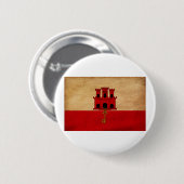 Gibraltar-Flagge Button (Vorne & Hinten)