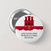 Gibraltar-Flagge Button (Vorne & Hinten)