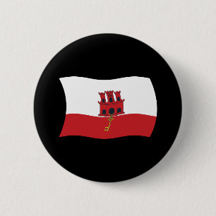 Gibraltar-Flagge-Button Button